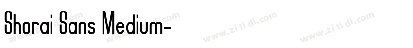 Shorai Sans Medium字体转换